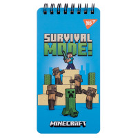 Блокнот YES 80х160 мм 60 л. дв. cпираль Minecraft (151766)