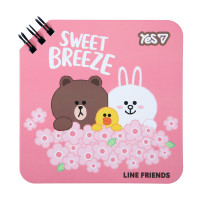 Блокнот Yes Line Friends Flowers 110x110 80 аркушів лінія (152191)