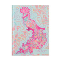 Блокнот А5/96 ЛИН. интег.фольга голограф.серебро+УФ-выб. Turnowsky. Art peacock YES 151455