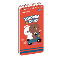 Блокнот YES 80х160/60 дв. cпираль Line Friends Brown&Cony (151762)