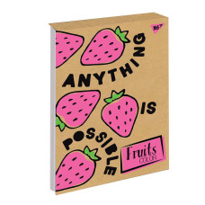 Блокнот В5 80 Кл. Клей YES Fruits Color Крафт (151680)
