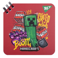 Блокнот YES 110х110 мм 80 арк. подв. cпіраль Minecraft (151752)