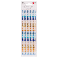 Стразы самоклеющиеся Colour mix голубые желтые 351 шт Santi (743002)