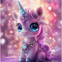 Алмазна мозаїка Чарівне сяйво єдинорога 20*20см Dreamtoys (S10111)