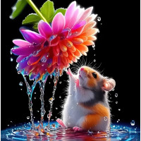 Алмазна мозаїка Крапельки з квітки 20*20см Dreamtoys (S10322)