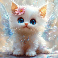 Алмазна мозаїка Пухнасте янголятко 20*20см Dreamtoys (S10356)