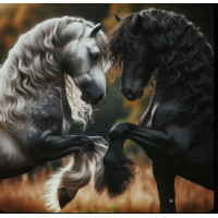 Алмазна мозаїка Танок коней 20*20см Dreamtoys (S10329)