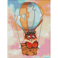 Алмазная мозаика на подрамнике Полосатый путешественник 30x40 (AMO7132)
