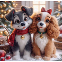 Алмазна мозаїка Цуценята 20*20см Dreamtoys (S10222)