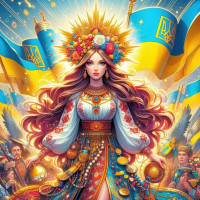 Алмазна мозаїка Жінка Україна 20*20см Dreamtoys (S10300)