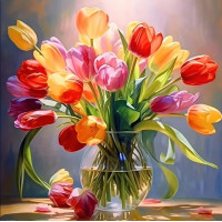 Алмазна мозаїка Тюльпаны 20*20см Dreamtoys (S10253)