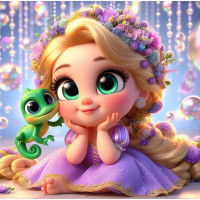 Алмазна мозаїка Юна принцеса 20*20см Dreamtoys (S10181)