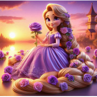 Алмазна мозаїка Чарівна принцеса у вежі 20*20см Dreamtoys (S10193)