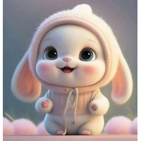 Алмазна мозаїка Милий зайчик 20*20см Dreamtoys (S10242)