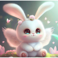 Алмазна мозаїка Кролик з крильцями 20*20 см Dreamtoys (S10038)