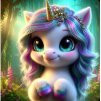 Алмазна мозаїка Лісовий єдиноріжок 20*20см Dreamtoys (S10371)
