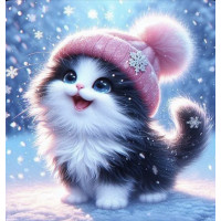 Алмазна мозаїка Радість першого снігу 20*20см Dreamtoys (S10398)