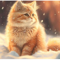 Алмазна мозаїка Руде кошеня у снігу 30*40см в кор. Dreamtoys (S20052)
