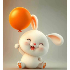 Алмазна мозаїка Веселий кролик з повітряною кулькою 20*20 см Dreamtoys (S10003)