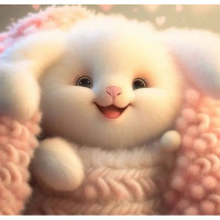 Алмазна мозаїка Кролик у затишній ковдрі 20*20 см Dreamtoys (S10018)
