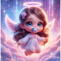 Алмазна мозаїка Янголятко 20*20см Dreamtoys (S10216)