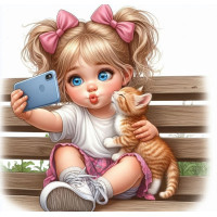 Алмазна мозаїка Гарне селфі 20*20см Dreamtoys (S10262)
