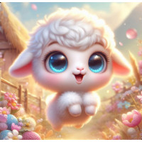 Алмазна мозаїка Овечка-стрибунка 20*20см Dreamtoys (S10364)
