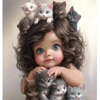 Алмазна мозаїка Котяча радість 20*20см Dreamtoys (S10218)