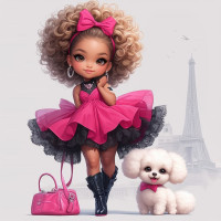 Алмазна мозаїка Лялечка в Парижі 20*20см Dreamtoys (S10280)