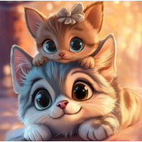 Алмазна мозаїка Милі грайливі кошенята 20*20см Dreamtoys (S10109)