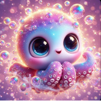 Алмазна мозаїка Восьминіжка у морській казці 20*20см Dreamtoys (S10373)