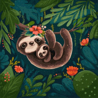 Картина по номерам Тропики ©Elena Schweitzer Идейка 40х40 (KHO4380)
