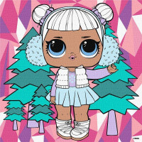 Картина за номерами L.O.L. Surprise! Winter chill. Snow Angel 25х25 Ідейка (KHO1318)