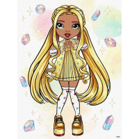 Картина за номерами Rainbow High. Sunny з голограмними стразами (AB) 30х40 Ідейка (KHO1336)