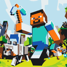 Картина по номерам Minecraft 30*30 см Origamі (LW21830)