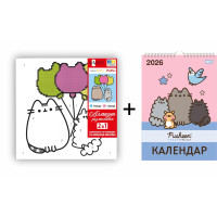 Подарунковий набір Pusheen картина за номерами + календар 25х25 см SANTI (954940)
