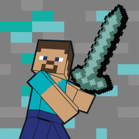 Картина за номерами з алмазною Minecraft 25х25 см SANTI (954929)