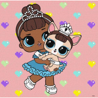 Картина за номерами L.O.L. Surprise! TroopSurprise Miss Baby With Miss Puppy 40х40 Ідейка (KHO6291)