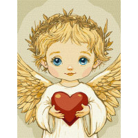 Картина за номерами Серце янгола art_selena_ua 30х40 Ідейка (KHO8707)
