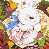 Картина за номерами Пухнастий малюк Ідейка (KHO4214)