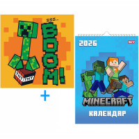 Подарунковий набір Minecraft картина за номерами + календар 25х25 см SANTI (954932)
