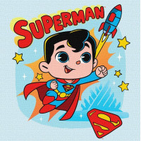 Картина за номерами Superman: Політ до зірок Warner Bros 25х25 Ідейка (KHO1341)