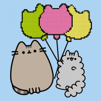 Картина за номерами з алмазною Pusheen 25х25 см SANTI (954940)