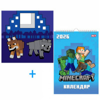 Подарунковий набір Minecraft картина за номерами + календар 25х25 см (954926)