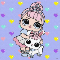 Картина за номерами L.O.L. Surprise! TroopSurprise Crystal Queen With Crystal Bunny 40х40 Ідейка (KHO6289)