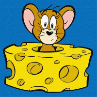 Картина за номерами Tom and Jerry: Любитель сиру Warner Bros 25х25 Ідейка (KHO1371)
