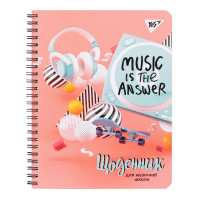 Дневник для музыкальной школы Music is the answer спираль УФ-выб. Yes (911377)