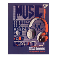 Дневник для музыкальной школы интегр. софт-тач + УФ-выб. Crazy sound YES (911365)