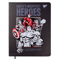 Щоденник шкільний YES PU інтегральний Marvel Avengers (911390)