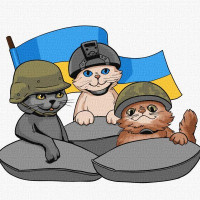 Картина за номерами Пухнаста оборона ©art.irina.pass Ідейка 30х30 (KHO4389)